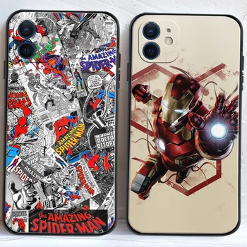 Marvel Avengers LOGO Telefón púzdra Pre iPhone 11 12 Pro MAX 6 7 8 Plus XS MAX 12 13 Mini X XR SE 2020 Carcasa Zadný Kryt  2